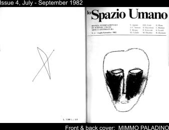 Issue 4, July - September 1982 Front & back cover:  MIMMO PALADINO