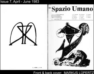 Issue 7, April - June 1983 Front & back cover:  MARKUS LPERTZ