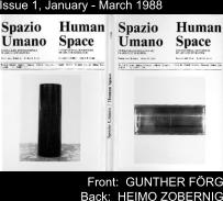 Issue 1, January - March 1988 Front:  GUNTHER FRG  Back:  HEIMO ZOBERNIG